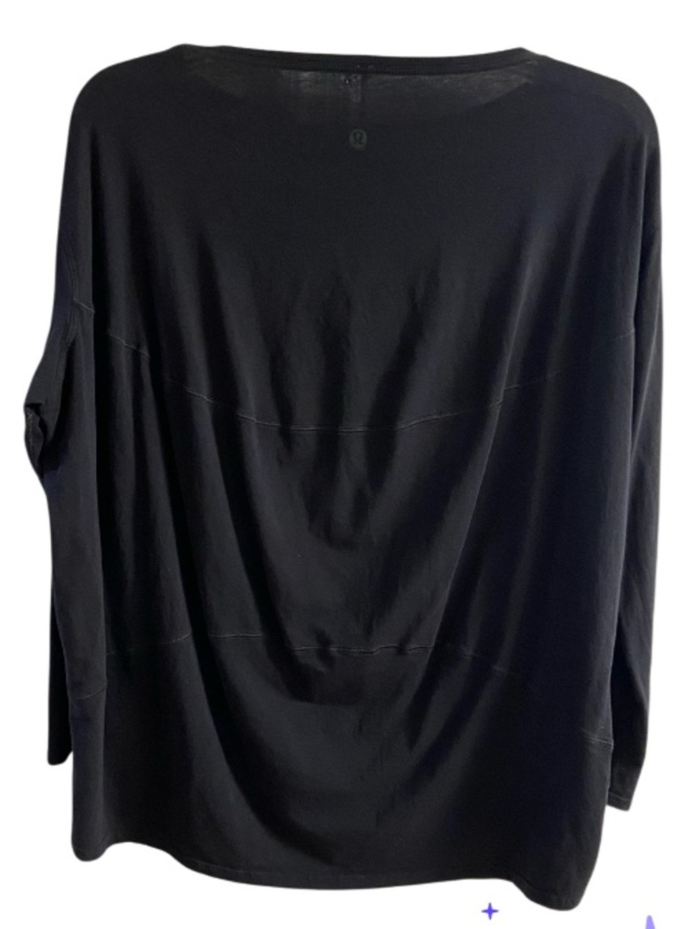 Lululemon Everyday Black Long-Sleeve Crew Neck Top Large - Picture 3 of 7